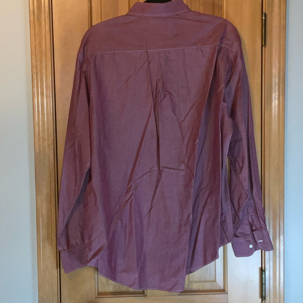 Yves Saint Laurent Men's Deep Red Dress Shirt 15.5 - Picture 8 of 10